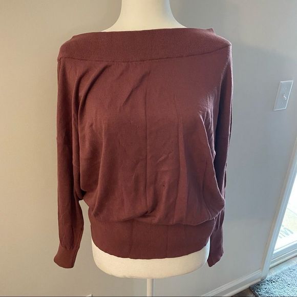 Express Sweaters - Express mauve boat neck sweater